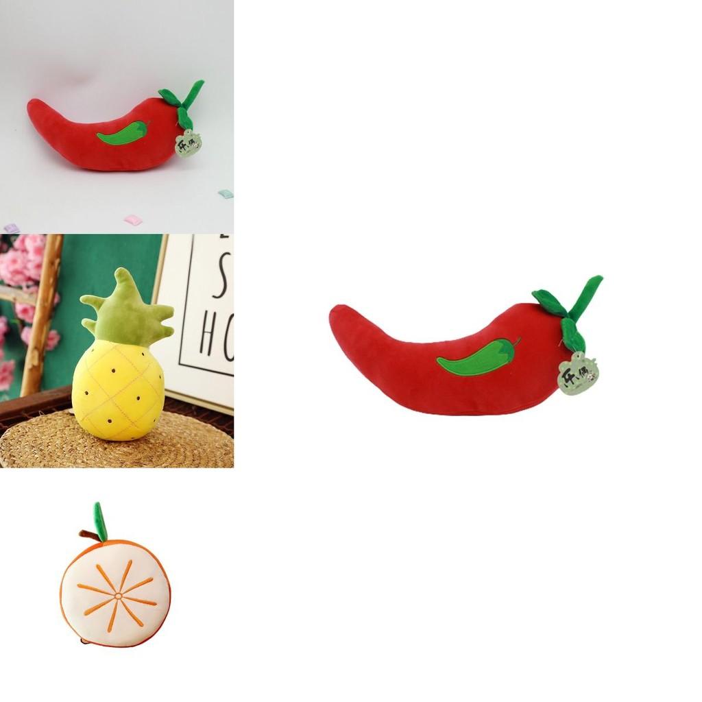Charming Fruit Vegetable Plush Doll Keychain Set Attractive Bright Deluxe