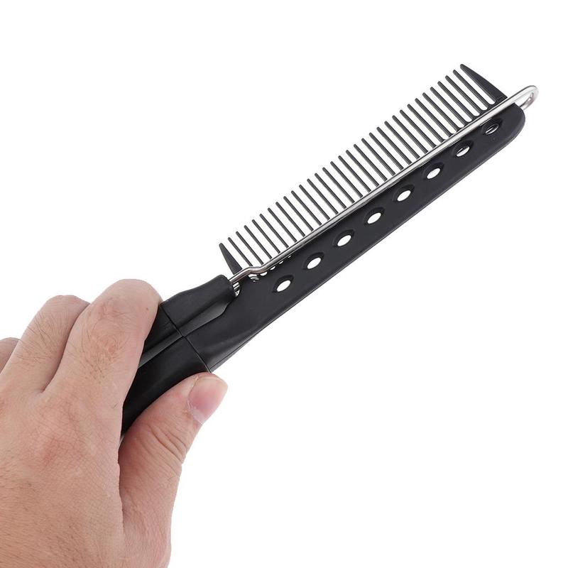 Compact Hair Brush Straightener Plastic Comb Hairdressing Tool for All Hair Types and Salon Accessories