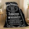 Jack Daniels Mode-Kuscheldecke 240g Flanelldecke, geeignet für Sofas, Betten, Büros, exquisites Geschenkdecke