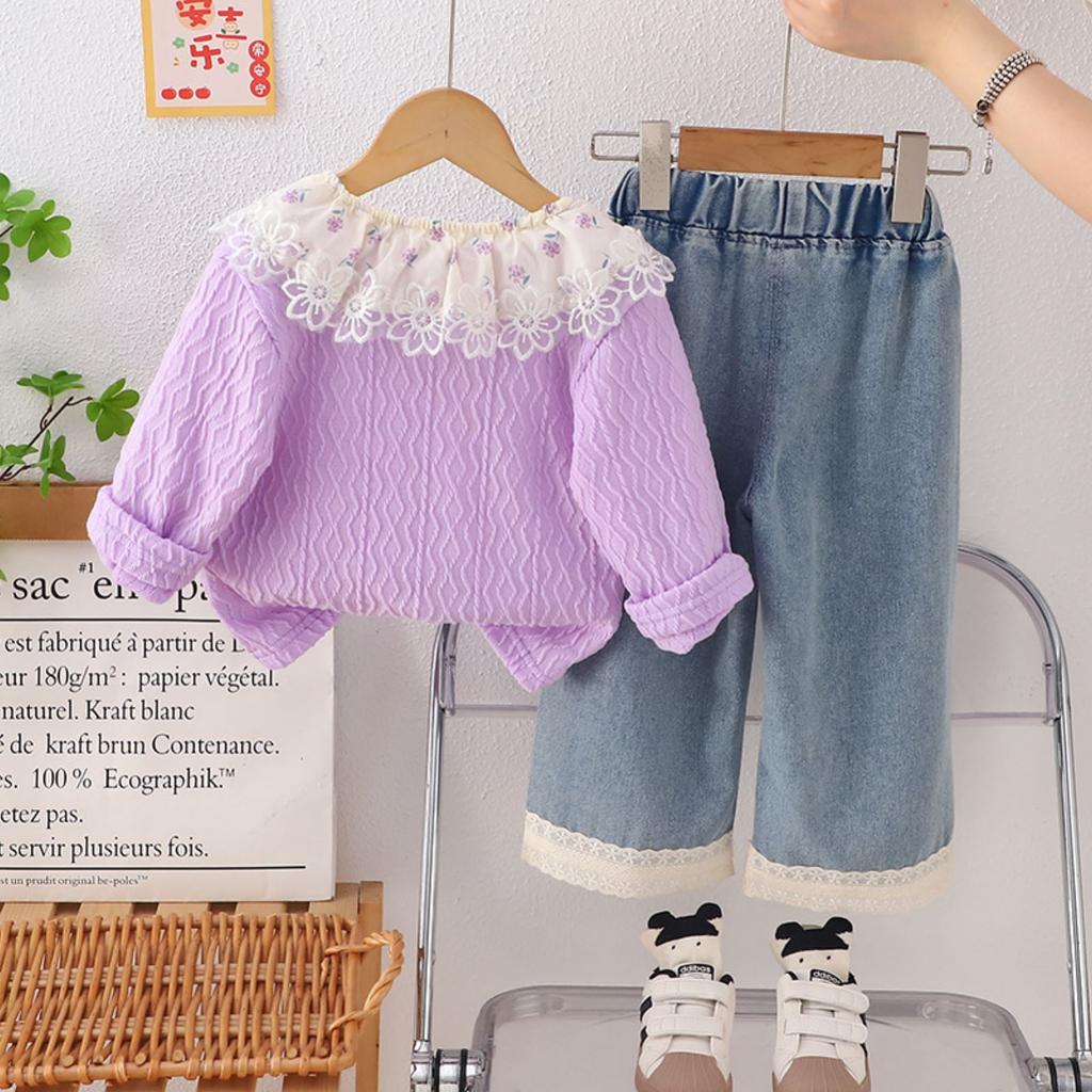 Kids Casual Long-Sleeve Set, Comfortable Daily Wear Outfits