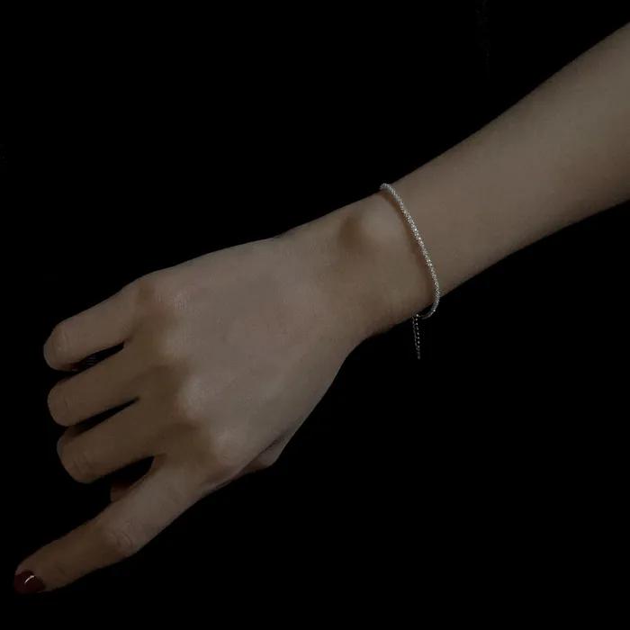 [925 Silver] Shining Silver Chip Bracelet
