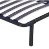 Marion - Black Bed Base Reinforced Slatted Frame and Adjustable Support Feet 120x200 X 29 Cm In Metal - R Assembly