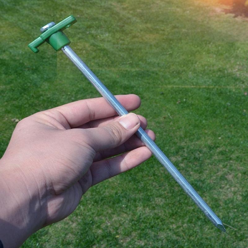 4pack Ice Fishing Shelter Anchors Wind Resistant Stakes Portables Tent Pegs for Secure Tent Attachments
