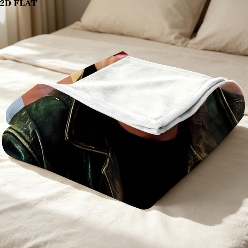 1PC Dean Winchester Patterned Flannel Blanket Suitable For All Seasons For Home Decor Warmth And Comfort Gifts Holiday Present