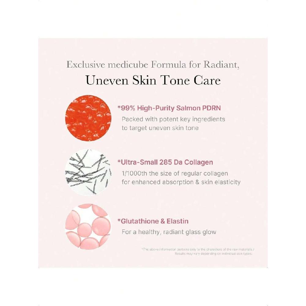 Medicube Sérum rose de jour ADN de saumon PDRN 15 ml x 10 unités | Ampoule intensive ADN de saumon PDRN 99 %, collagène, améliore l'éclat du teint