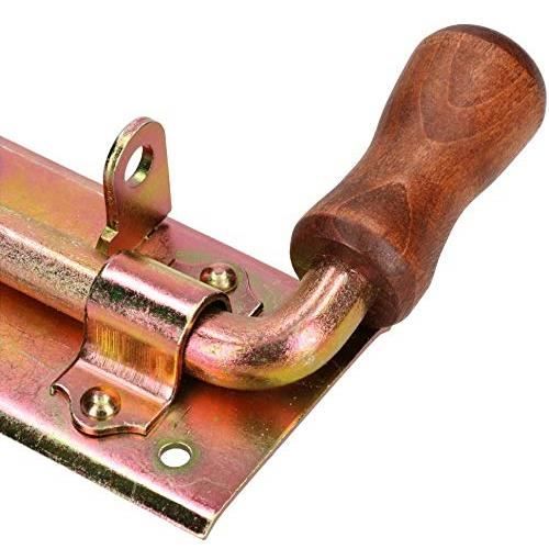 Verrou de portail KOTARBAU Verrou de porte gauche cu cadenas, loquet coulissant, fabriqué en acier galvanisé, jaune, 280 mm