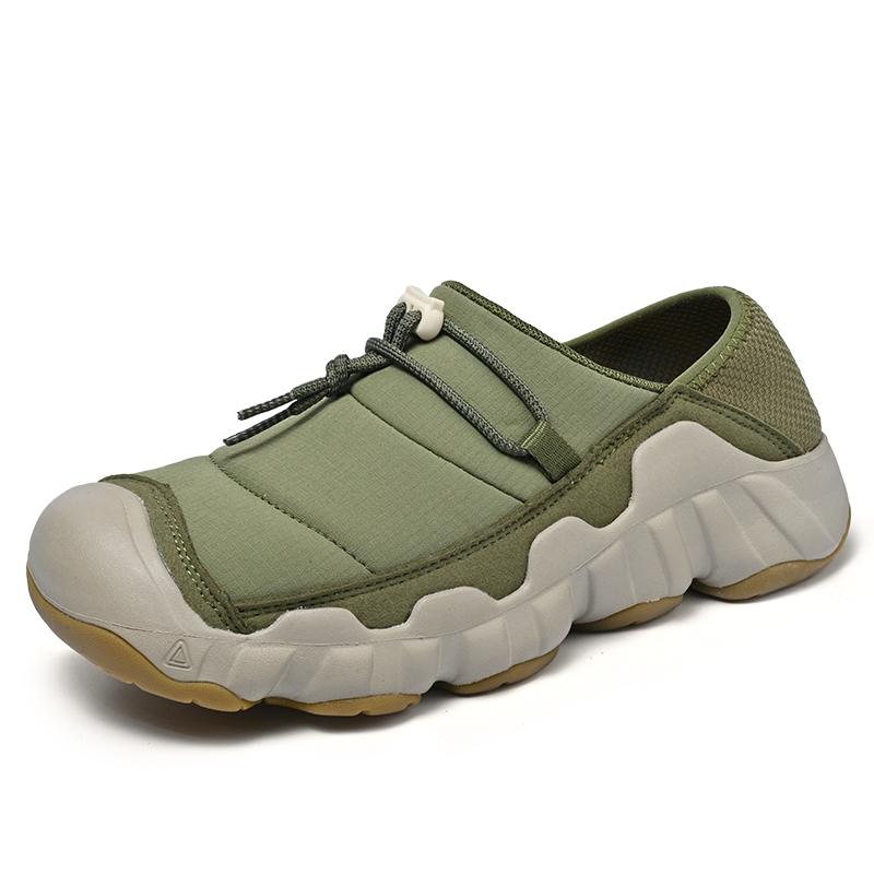 Herren Wasserdichte Slip-on Winter Wanderschuhe - Gefüttert mit isolierter Wolle, Geeignet für den städtischen Pendelverkehr, Outdoor-Camping und kaltes Wetter