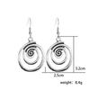 Orecchini Rotondi in Metallo Argentato Etnico Personalità Geometria Retrò Orecchini Pendenti a Spirale Invecchiati per Accessori da Donna
