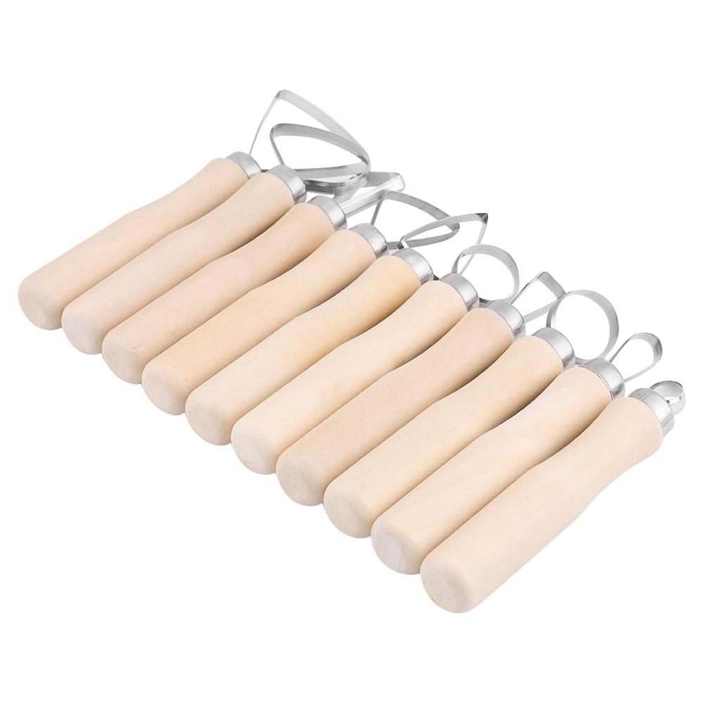 JR2 10 10Pcs DIY Wax Carving Pottery Shapers Tools Clay Sculpture Tools Set Accessories