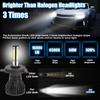2PCS 4Sides LED Headlights For Car H11 H4 H7 9004 9005 9006 9007 H13 2Sides for H3 H1 H27 White Bulbs Auto Headlamp 4Faces 12V