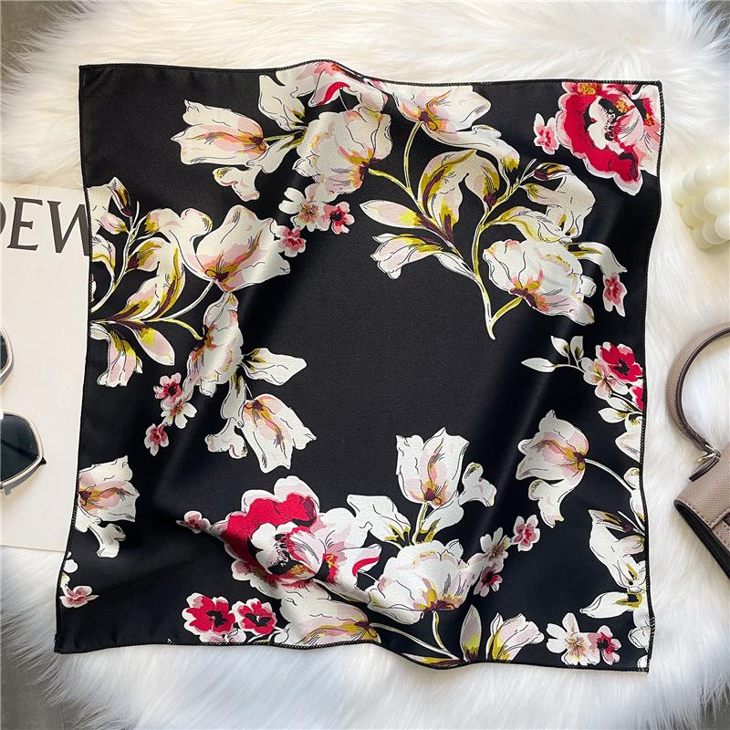 

50 * 50 см шелковые шарфы весна и осень универсальное украшение профессиональные маленькие квадратные шарфы защита шеи связывающая сумка 50*50CM