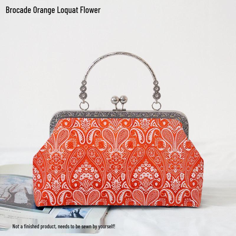 Short Style Handbag Material Kit - Handmade, Multiple Styles, Square Clasp Bag, Includes 20 Needles