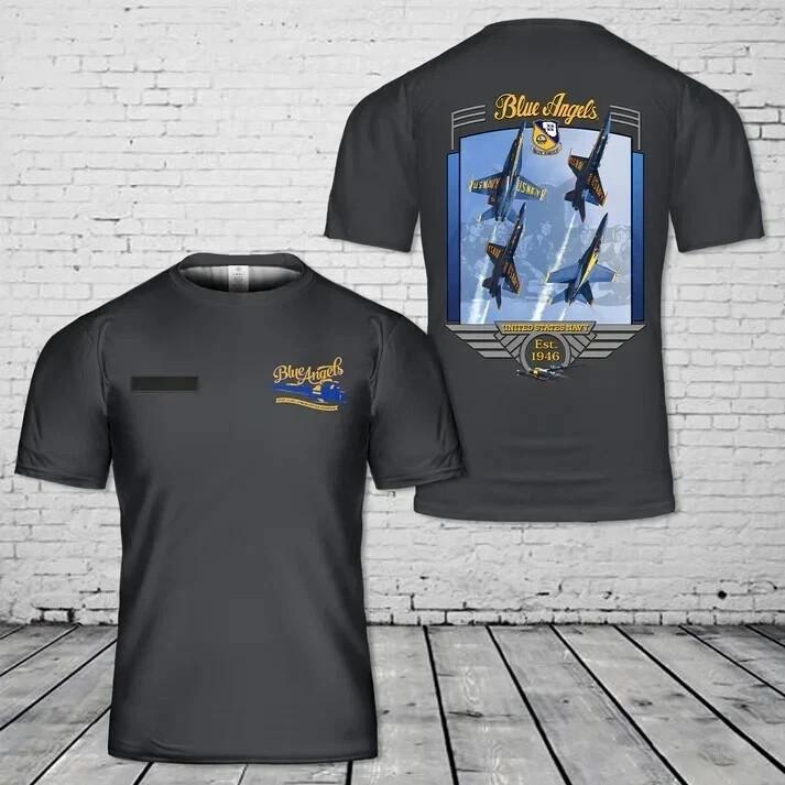 Personalized US Navy Blue Angels AOP Shirt 3D Full Print T-shirt Full Size S-5XL