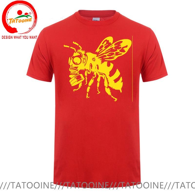 Funny Design Bee With Gasmask Sred Doublet Unisex Fashion Trendy Casual Clothing Stylish Tops Tee Shirt Leisure Tshirt Unisexs