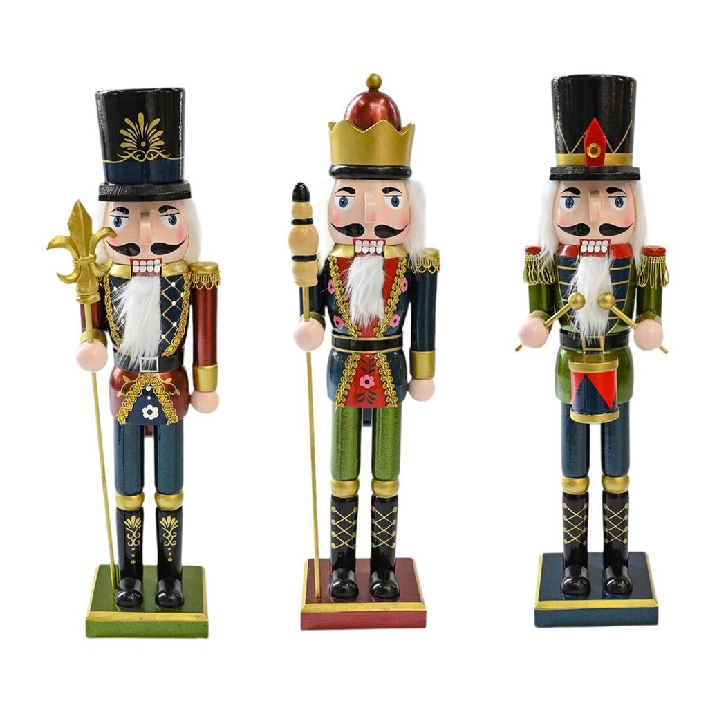Wood Nutcracker Figure Figurine Collectible Xmas Gift Table Traditional