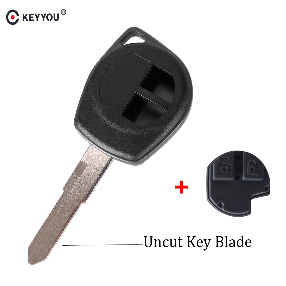 Cut/Uncut Blade For Suzuki Swift Grage Vitara Alto 2 Buttons Flip Folding Car Key Case Shell Upgrade