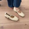 Yueyu Giant Soft Edition Soft Leather Comfortable Mary Jane Shoes Women's Head Temperament Versatile Small Single Shoes Low Heel Leather Small Leath