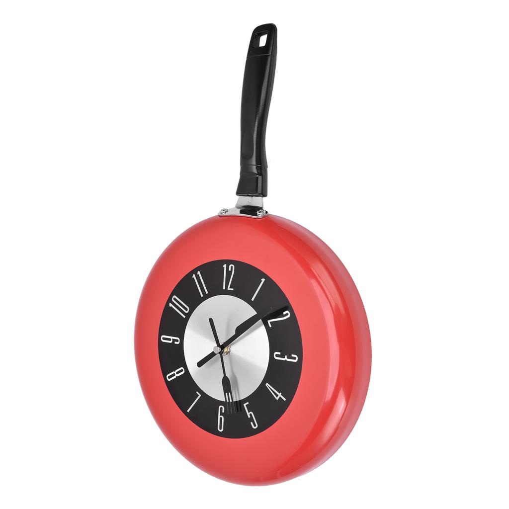 Bratpfanne Wanduhr Aluminium Küchentopf Dekorative Hängeuhren für Esszimmer Bars