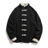 Kimono Jacket Men Traditional Chinese Clothing Linen Hanfu Top Long Sleeve Tang Suit Kung Fu Shirt Cardigan Coat