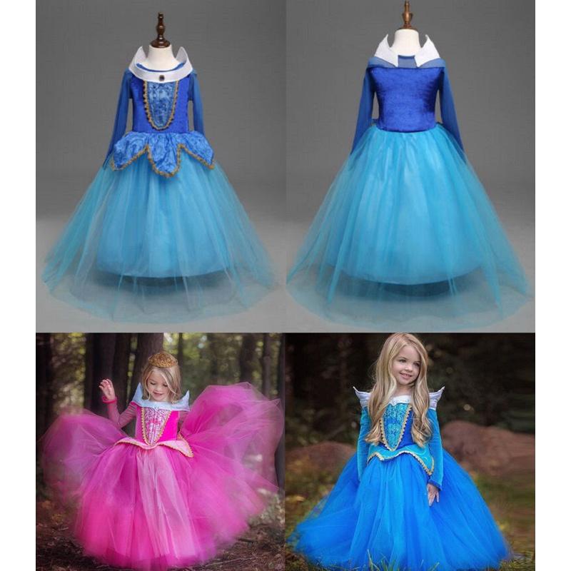 Beautifully Crafted Girls Princess Aurora Cosplay Dress For Special Occasions