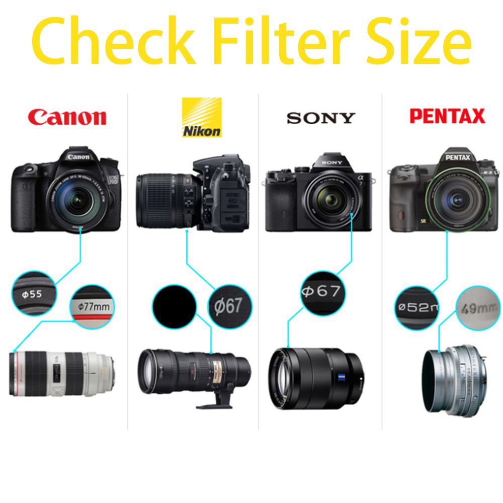 White Soft Lens Filter 1/4 Fit Filter Size 49 52 55 58 62 67 72 77 82 Mm for Camera Canon Nikon Sony Fuji Camera Lens
