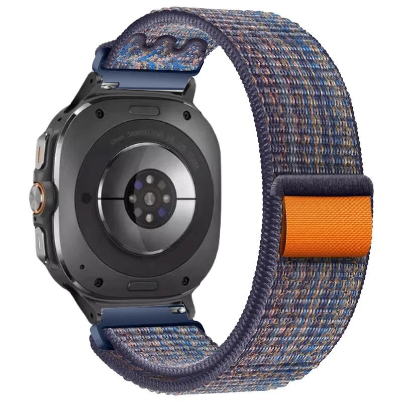 Geborduurd Nylon Bandje voor Samsung Galaxy Watch Ultra 47mm Armband Polsband Sport Ademend Riempje Galaxy Watch 8 Ultra 2026