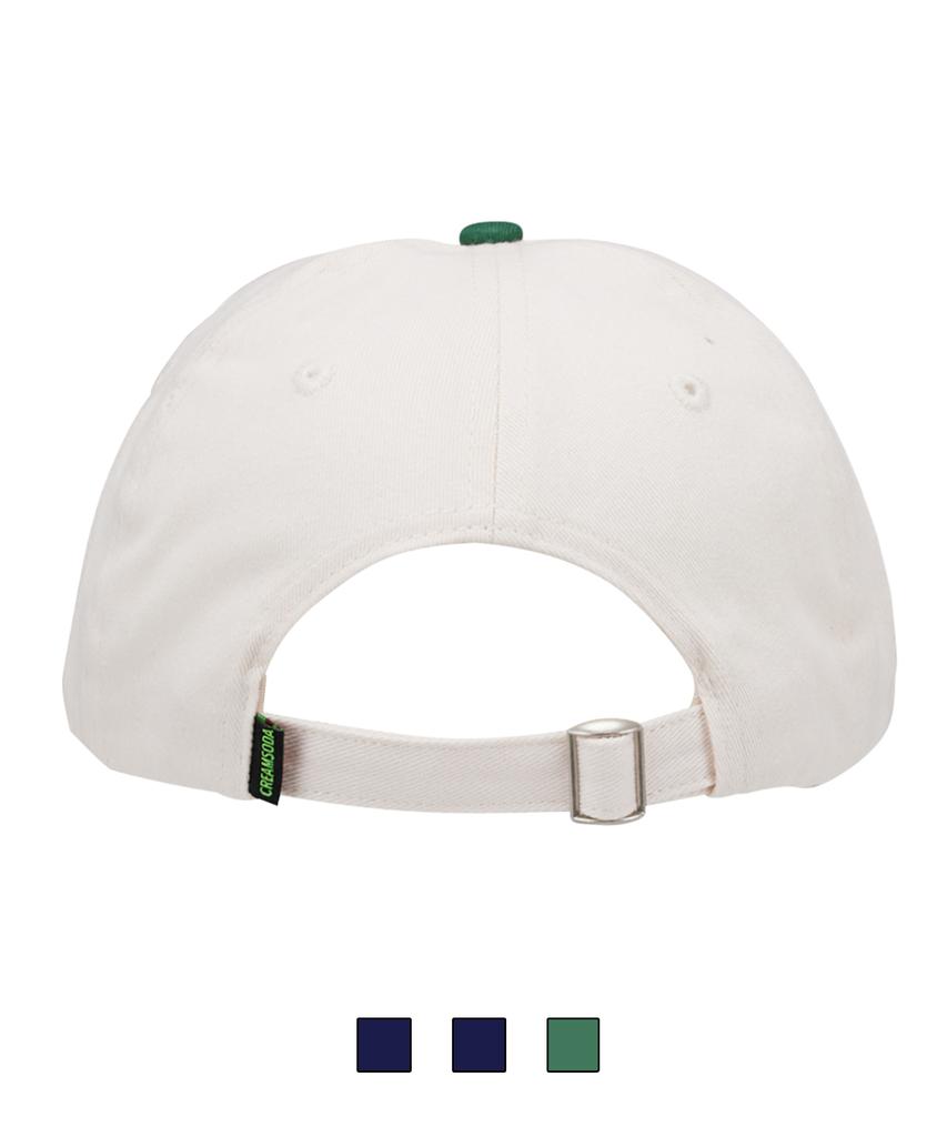 CREAM SODA LAB Applique Panel Ball Cap Green
