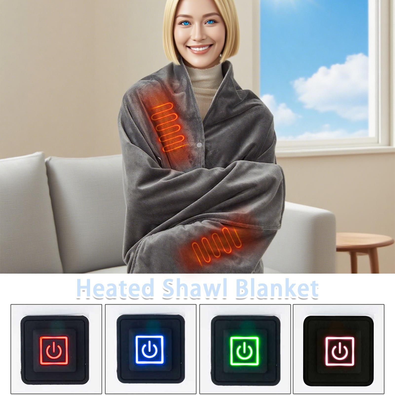 

Электрическое одеяло Электрический плед Плед с подогревом Шаль 3-уровневый регулируемый нагреватель Шаль для дома в помещении Студия Автомобиль Путешествия Кемпинг CHINA