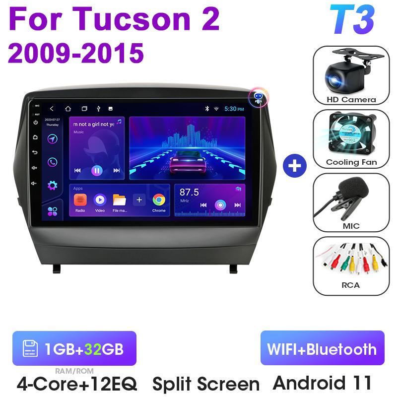 2 Din Android 12 Autoradio Für Hyundai Tucson 2 LM IX35 2009 - 2015 Multimedia Video Player GPS 4G Carplay Auto Stereo Kopf Einheit