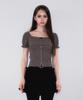 ROSEFRANTZ Puff Shirring Ribbon T-Shirt [Charcoal]