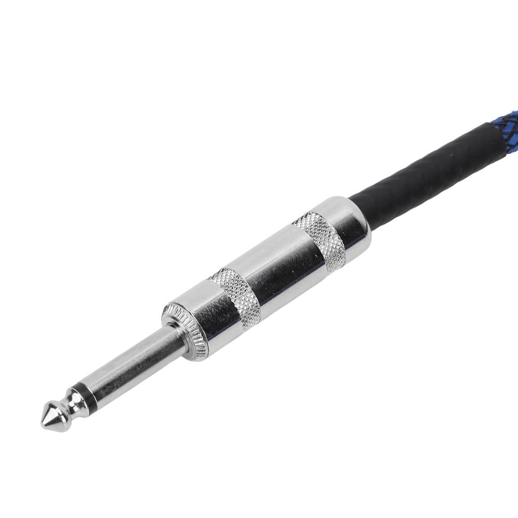 1Celsius4 Inch Cable Guitar Cable Bass Noise Reduction Braid Shielding 6.35mm Instrument Cable for Electric Guitar Amplifier