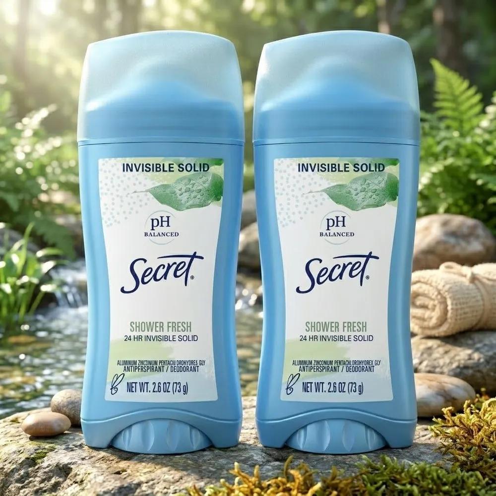 Secret Invisible Deodorant Stick Shower Fresh Scent 73g x 2 Pack Set