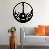 1set Guitar Wall Art, Guitar Metal Sign, Guitar Player Gift Band, Room Decor Musical Instrument Sign, Modern Wall Decor