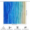 Colorful Watercolor Shower Curtain Beachside Waves Design For Bathroom Decor Made With Durable Fabric Material Available In Mult