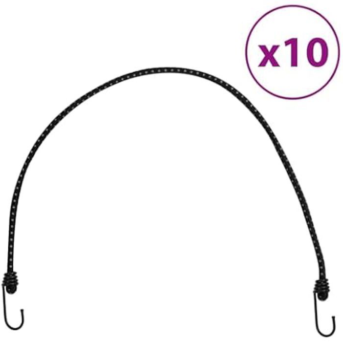 Tendeur en caoutchouc - VIDAXL - Lot de 10 - Réfléchissant - Durable - 88 cm