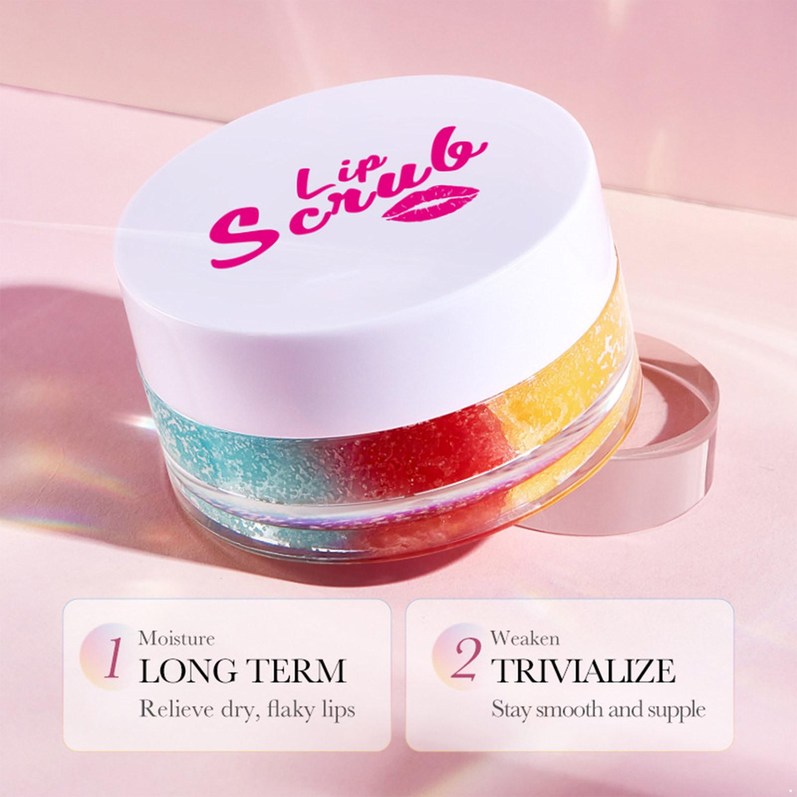 

Gentle Exfoliating Lip Scrub 3 Colors - Daily Lip Care Routine to Remove Flaky Skin, Hydrate and Nourish for Silky Smooth Lips, All Skin Types One Size синій