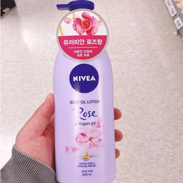

NIVEA Body Oil Lotion Rose 400мл корейская косметика