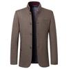 Autumn and Winter Men's Stand-up Collar Business Woolen Coat Fashionable Middle-aged Wool Woolen Coat Woolen Coat