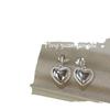 S925 Sterling Silver Heart Stud Earrings: Smooth, Versatile, Ins Style, High-End Feel