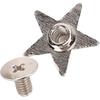 50 Sets Leather Rivets Screw Kit, 14mm Star Shape Rivet Studs Zinc Alloy Rivet for Shoes Bags Clothing Decoration(Silver)