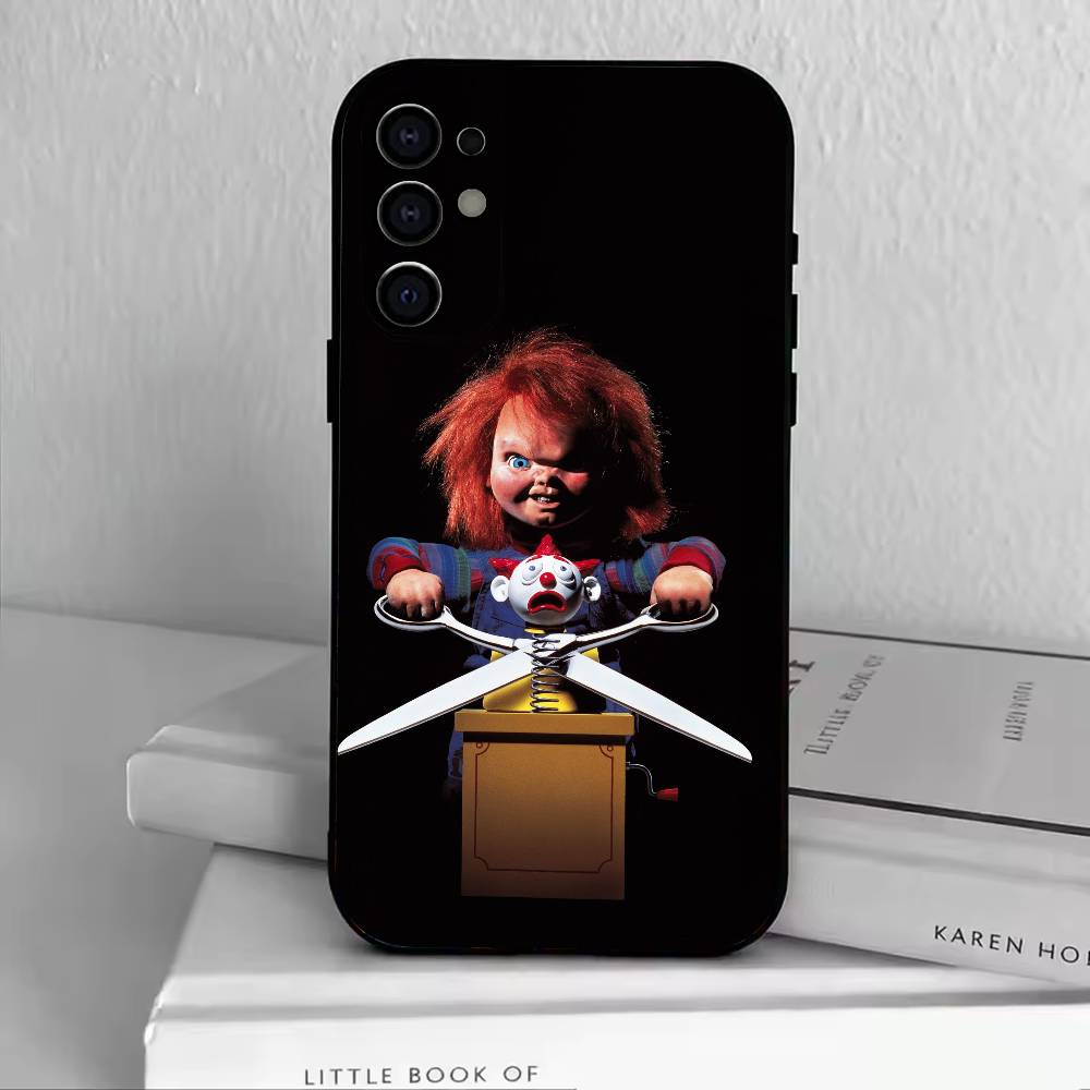 Chucky Scary Doll  Phone Case For Samsung S25,S24,S21,S22,S23,S30,Ultra,S20,Plus,Fe,Soft Silicone Black Cover