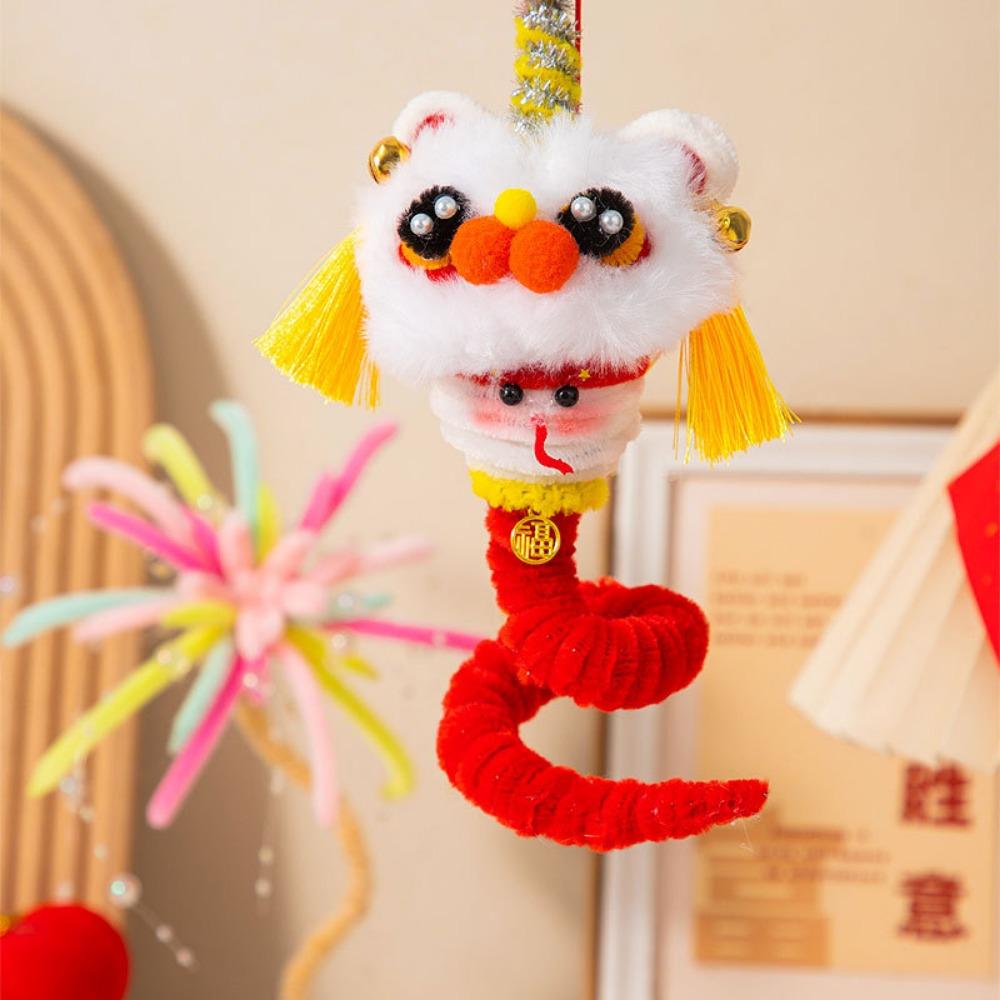 Material Package Handmade Plush New Year Craft Chinese Zodiac Snake Decor  Children Gift