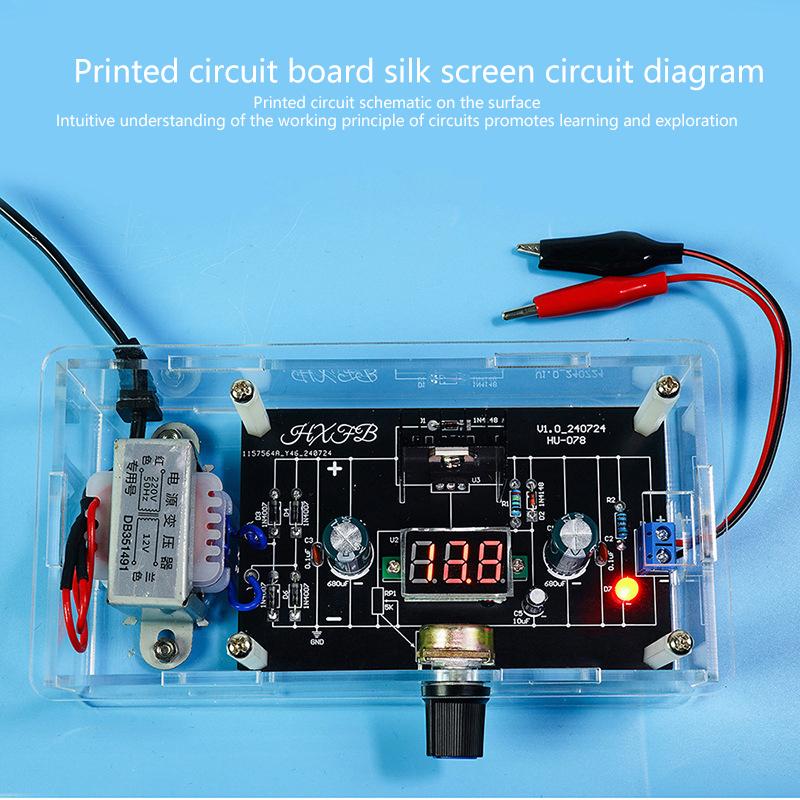 Lm317 Adjustable Power Supply Diy Kit Dc Regulated Power Supply Voltage Module Component Welding Electronic Production Bulk