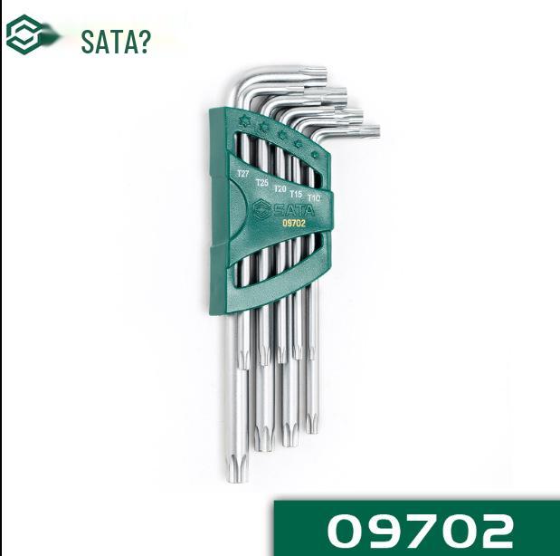 SATA 9-Piece Extended Center Hole Star Hex Wrench Set 09702 Hex Wrench 09702