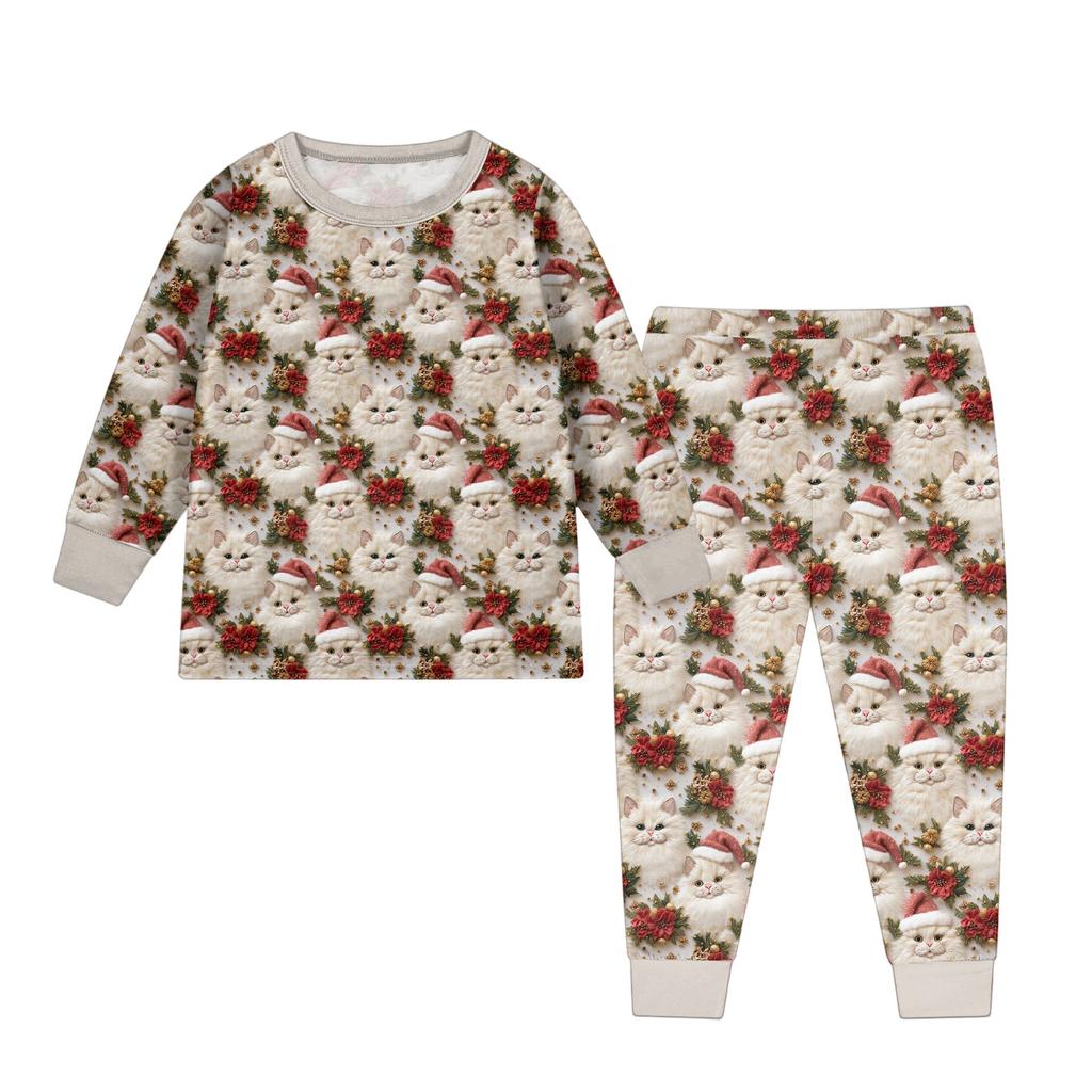 Children's Fashion Suit Skirt Round Neck Long Sleeve Top Pants