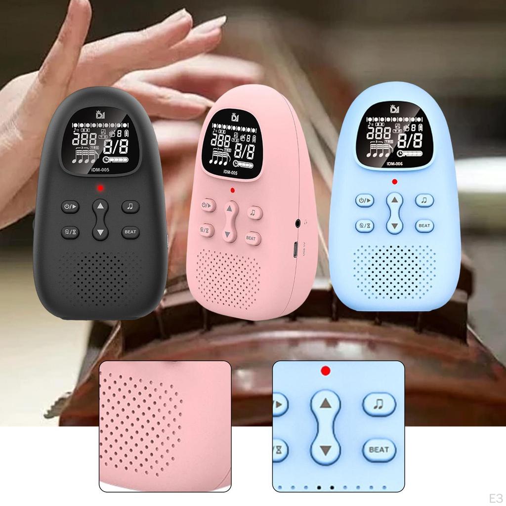 Electric Metronome Mini Volume Adjustable Human Voice for Violin Piano