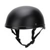 Motorcycle Low Profile Half Face Helmet Skull Cap Matte Black (M)