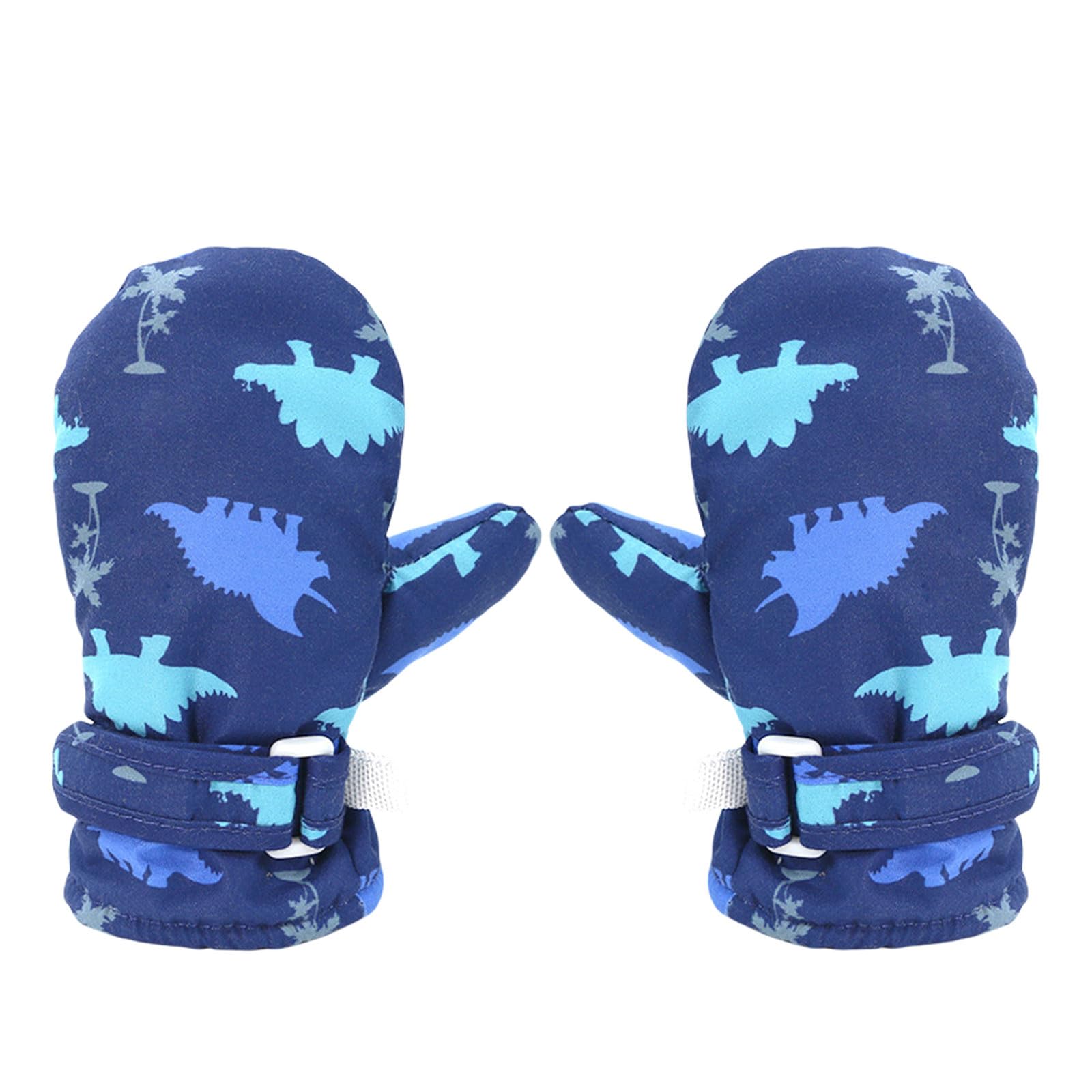 

Tidyworm Детские зимние перчатки для снега, милые варежки с динозаврами для мальчиков, для холодной погоды и активного отдыха, возраст от 6 месяцев до 2 лет, 2 перчатки, зима, защита, синий