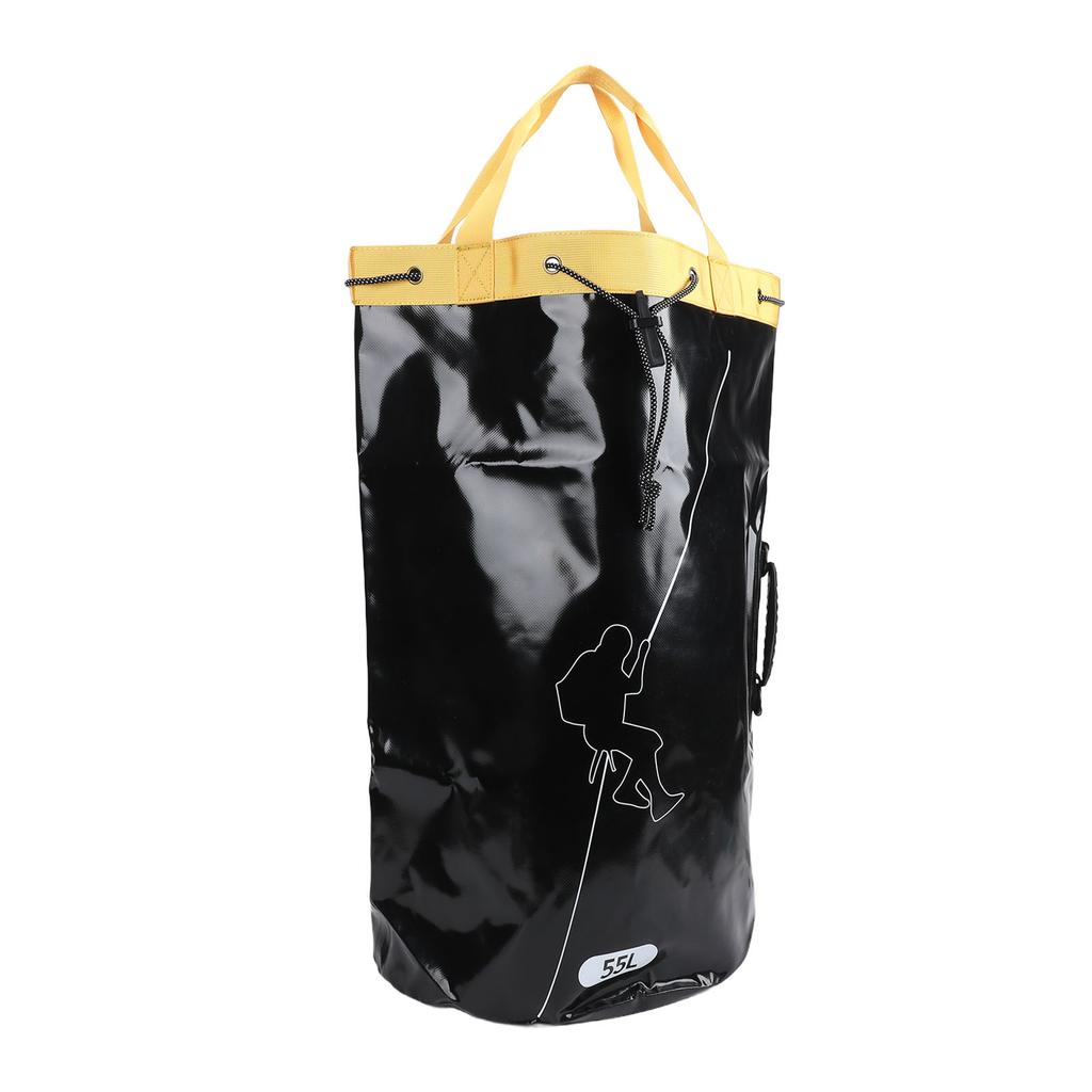 Climbing Rope Storage Bag PVC Water Proof Climbing Rope Bucket Backpack with Drainage Holes for Caving Waterfall Outdoor Adventure