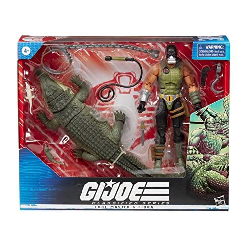 

G.I. Joe Classified Series Crocomaster & Fiona Action Figures, 38-Piece Set, Premium Collectible Toys with Accessories, 6-Inch Scale, Custom Packaging